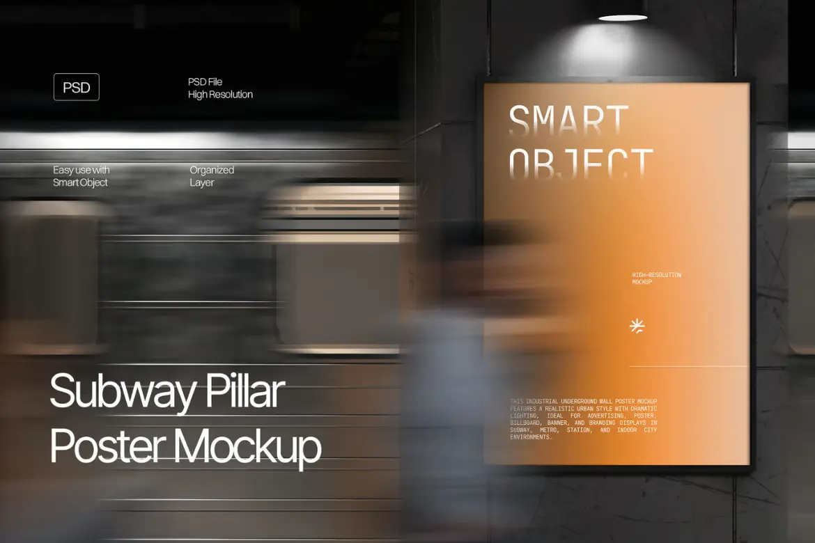 广告海报与LED屏幕样机套装PSD模板 Ads Poster & LED Screen Mockup Pack