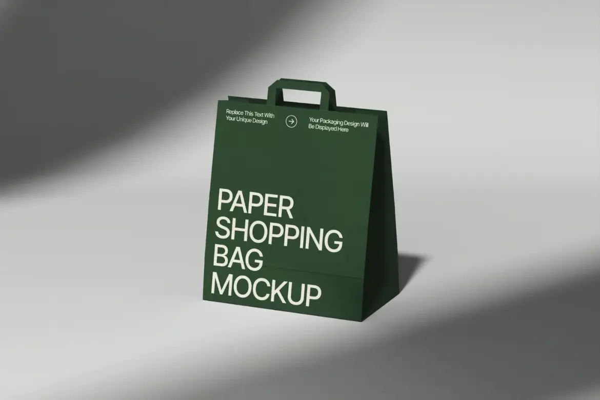 纸质购物袋样机PSD模板 Paper Shopping Bag Mockup