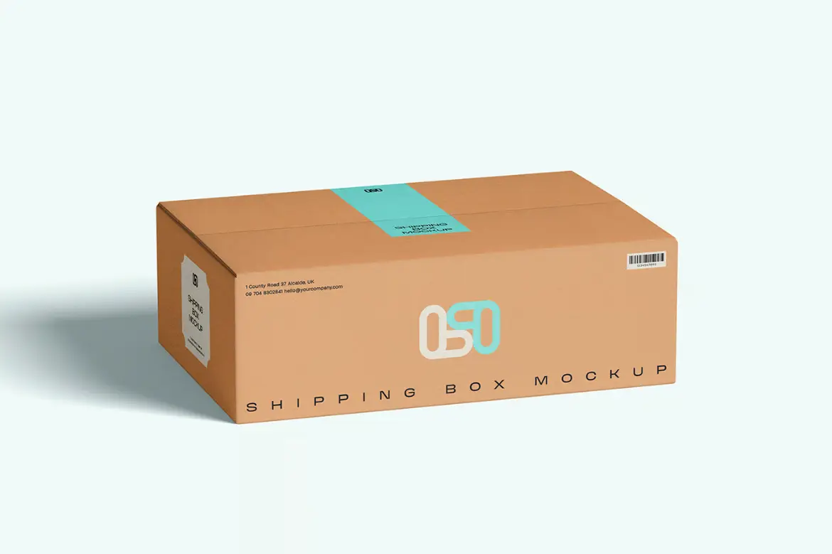快递纸箱样机PSD模板 Box Mockup