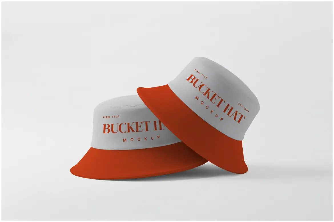 水桶帽样机PSD模板 Bucket Hat Mockup