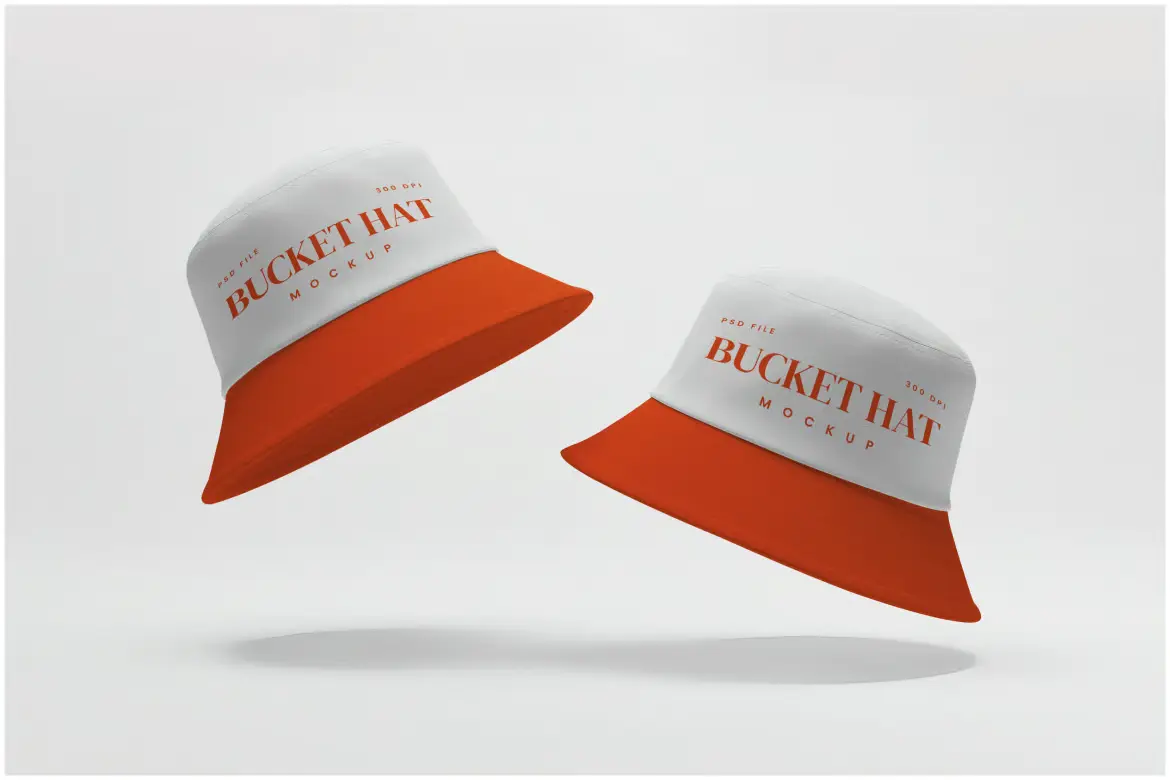 水桶帽样机PSD模板 Bucket Hat Mockup