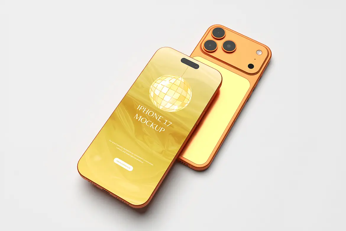 iPhone 17 Pro 样机PSD模板 iPhone 17 Pro Mockup