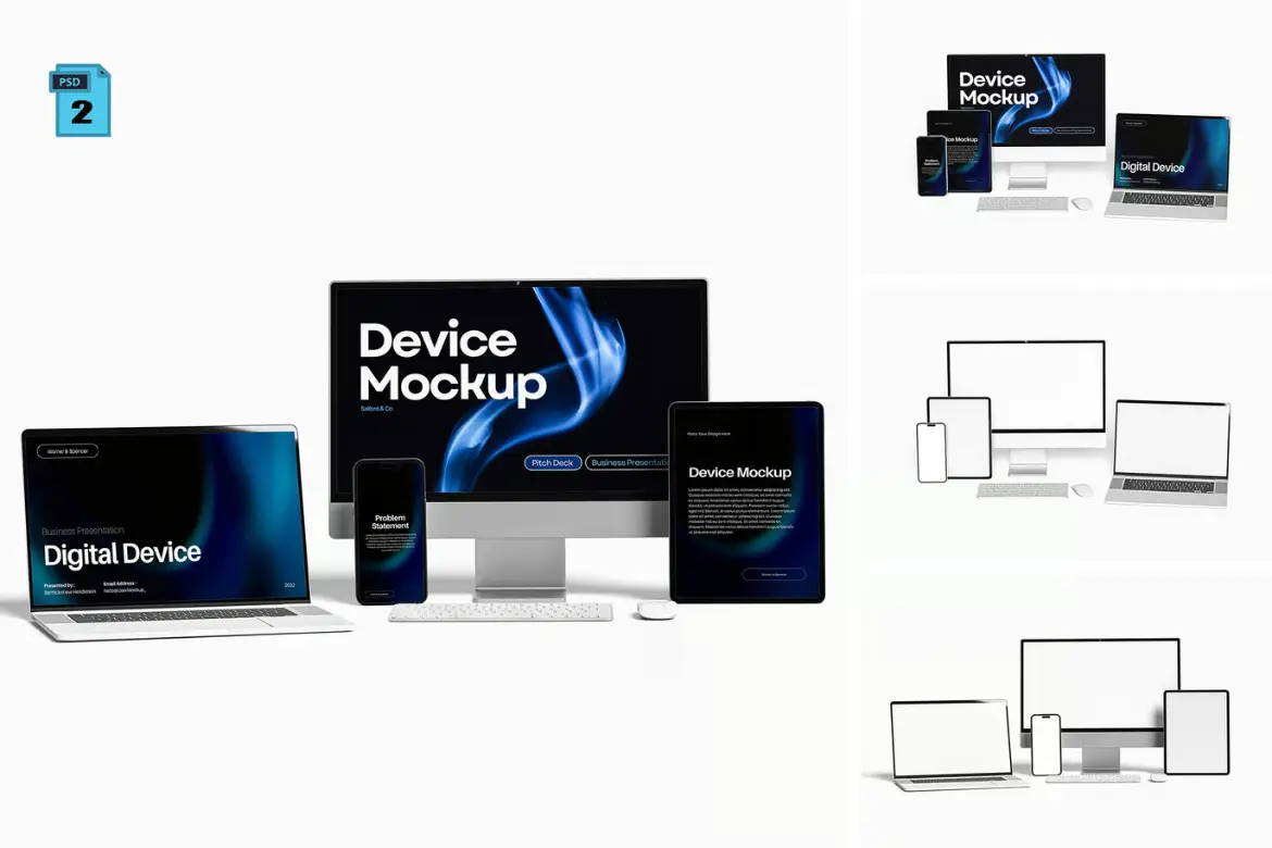 数字设备样机PSD模板 Digital Device Mockup