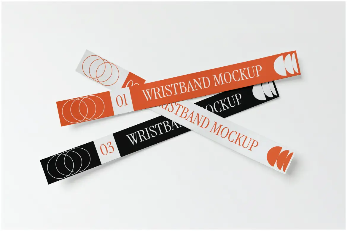 硅胶腕带样机PSD模板 Wristband Mockup