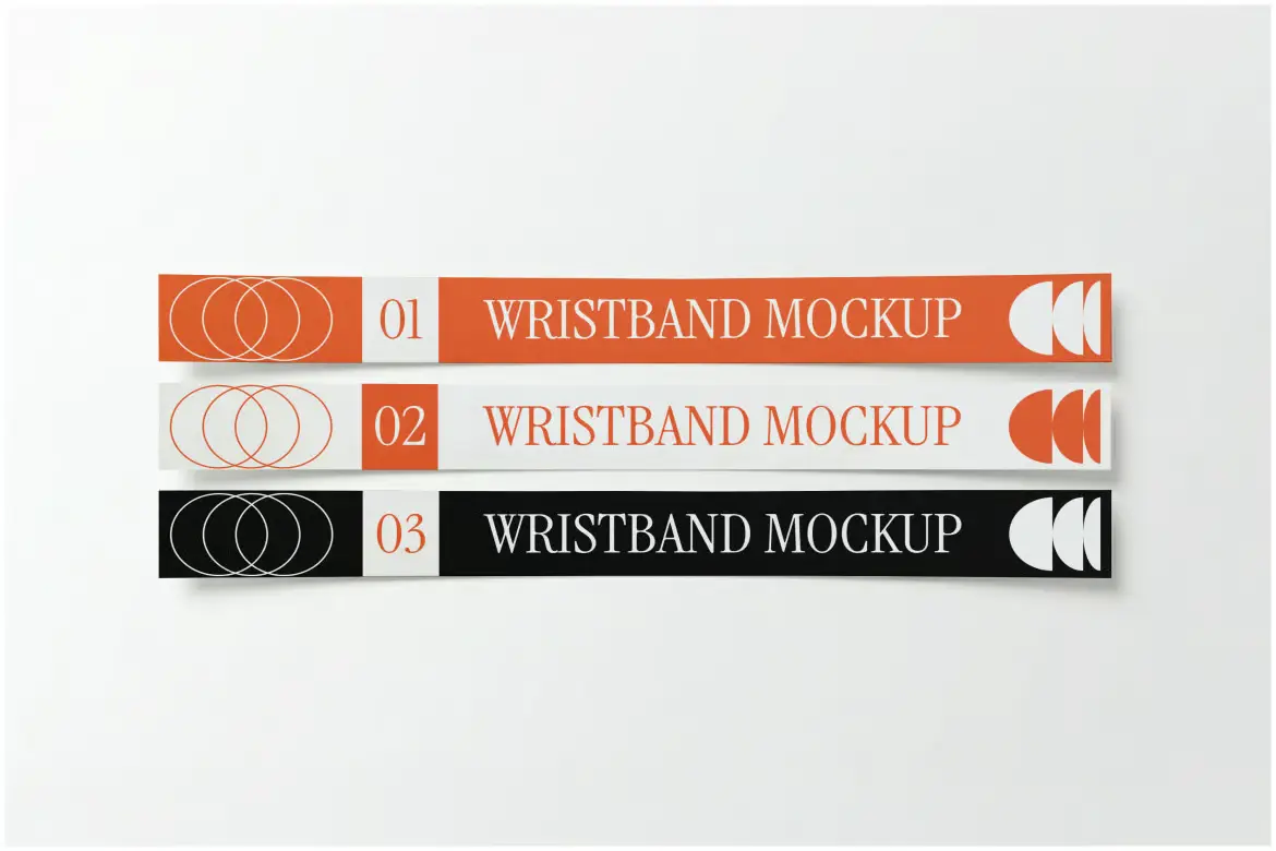 硅胶腕带样机PSD模板 Wristband Mockup