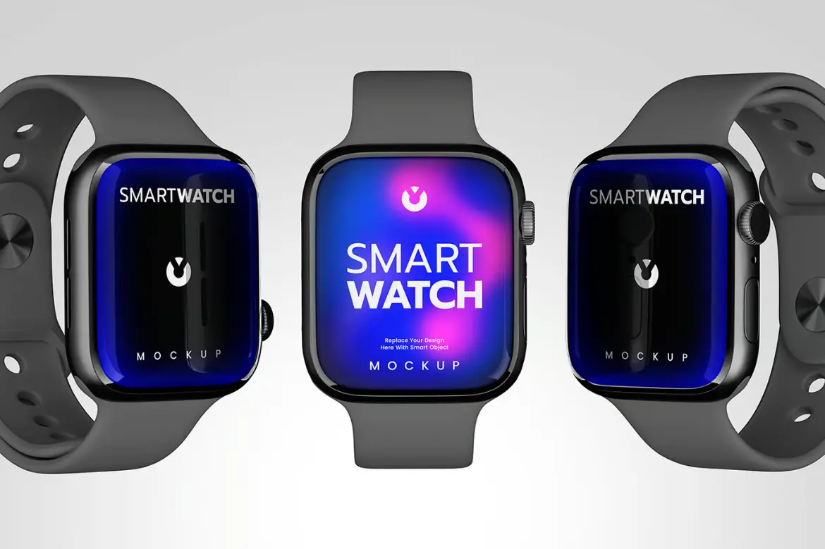 智能手表样机PSD模板 Smart Watch Mockup