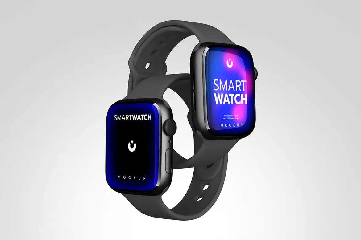 智能手表样机PSD模板 Smart Watch Mockup