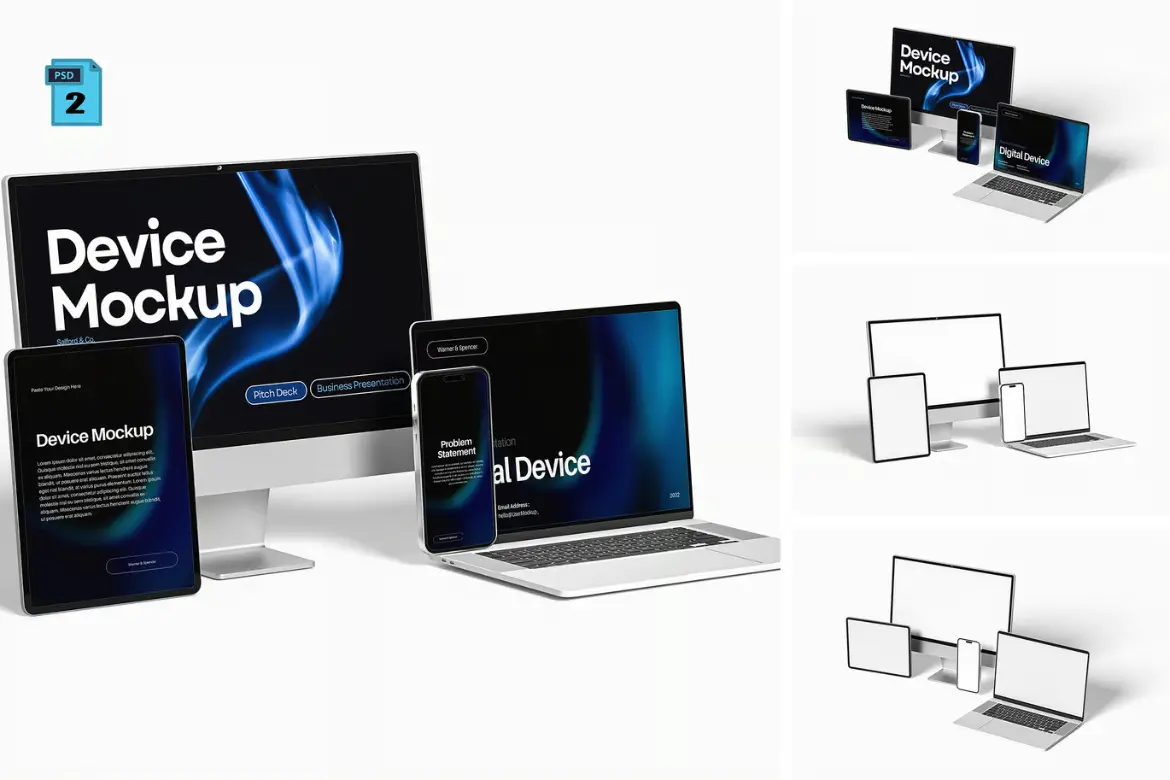 数字设备样机PSD模板 Device Mockup