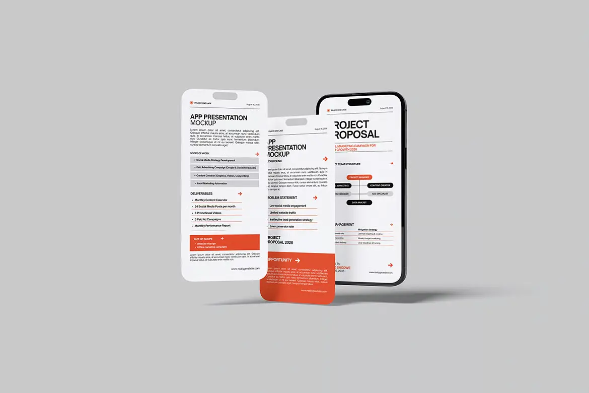APP展示样机PSD模板 App Presentation Mockup