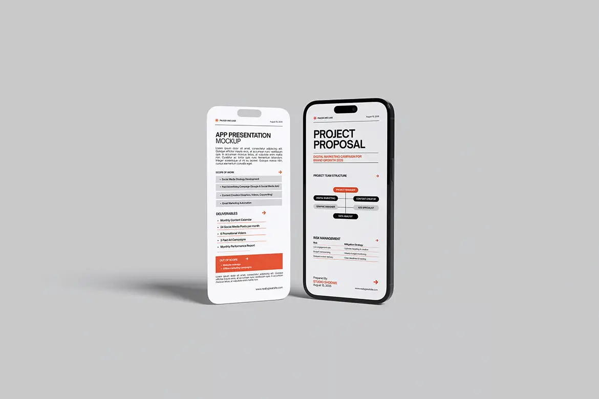 APP展示样机PSD模板 App Presentation Mockup