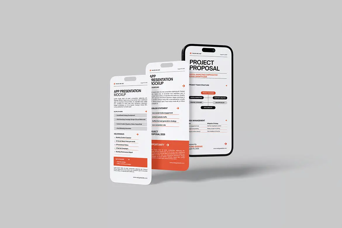 APP展示样机PSD模板 App Presentation Mockup