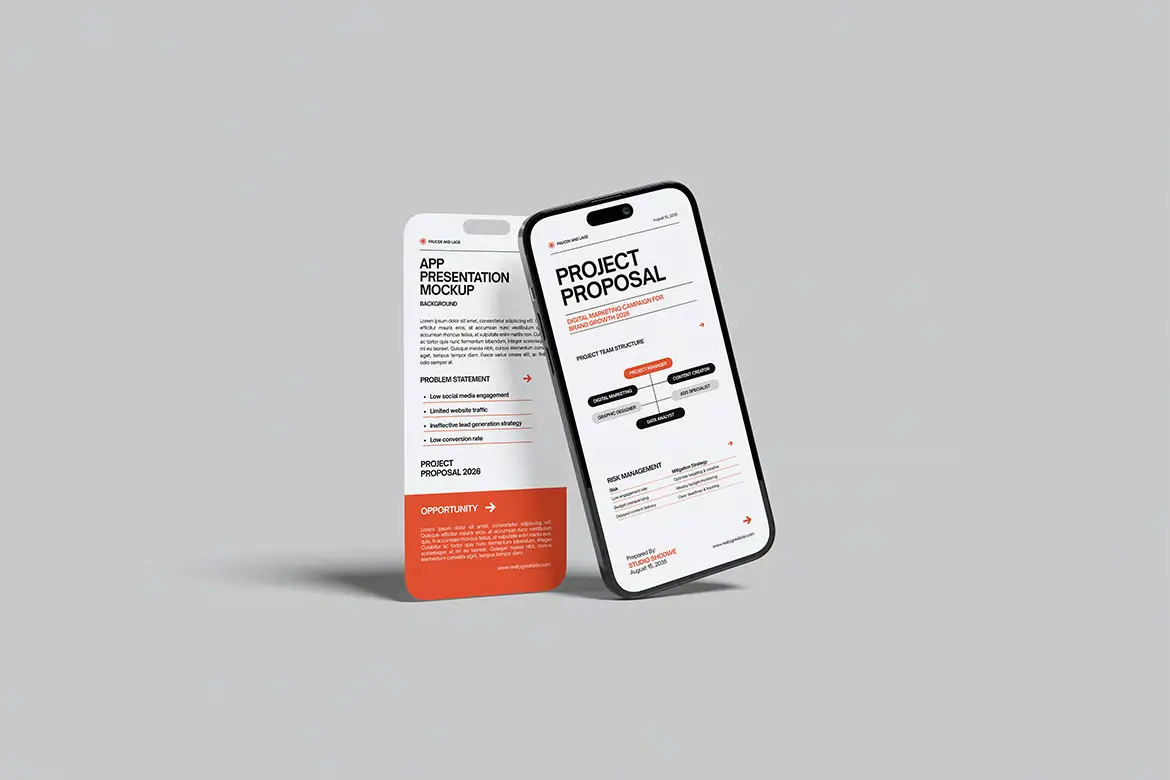 APP展示样机PSD模板 App Presentation Mockup