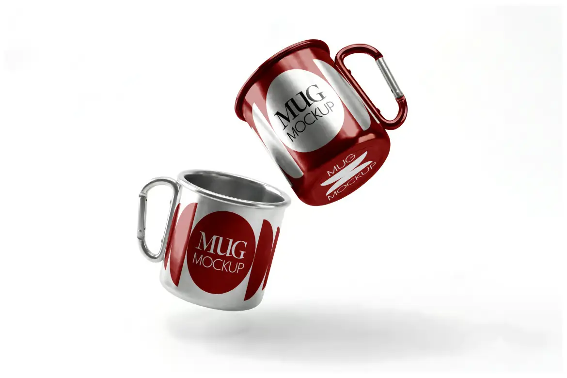 搪瓷杯样机PSD模板 Enamel Mug Mockup