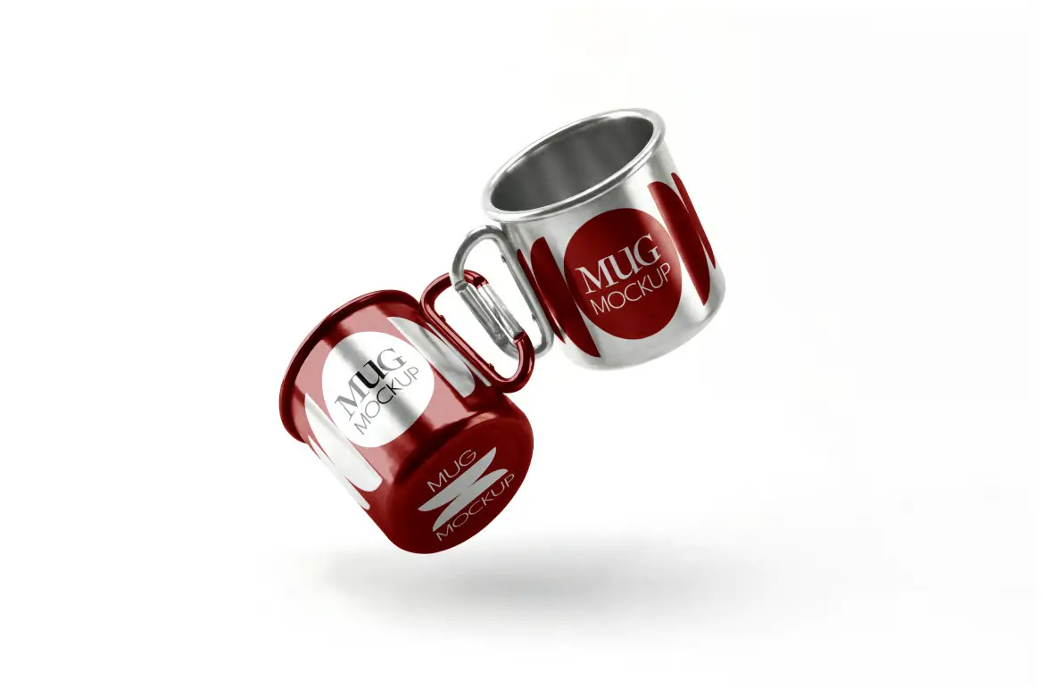 搪瓷杯样机PSD模板 Enamel Mug Mockup