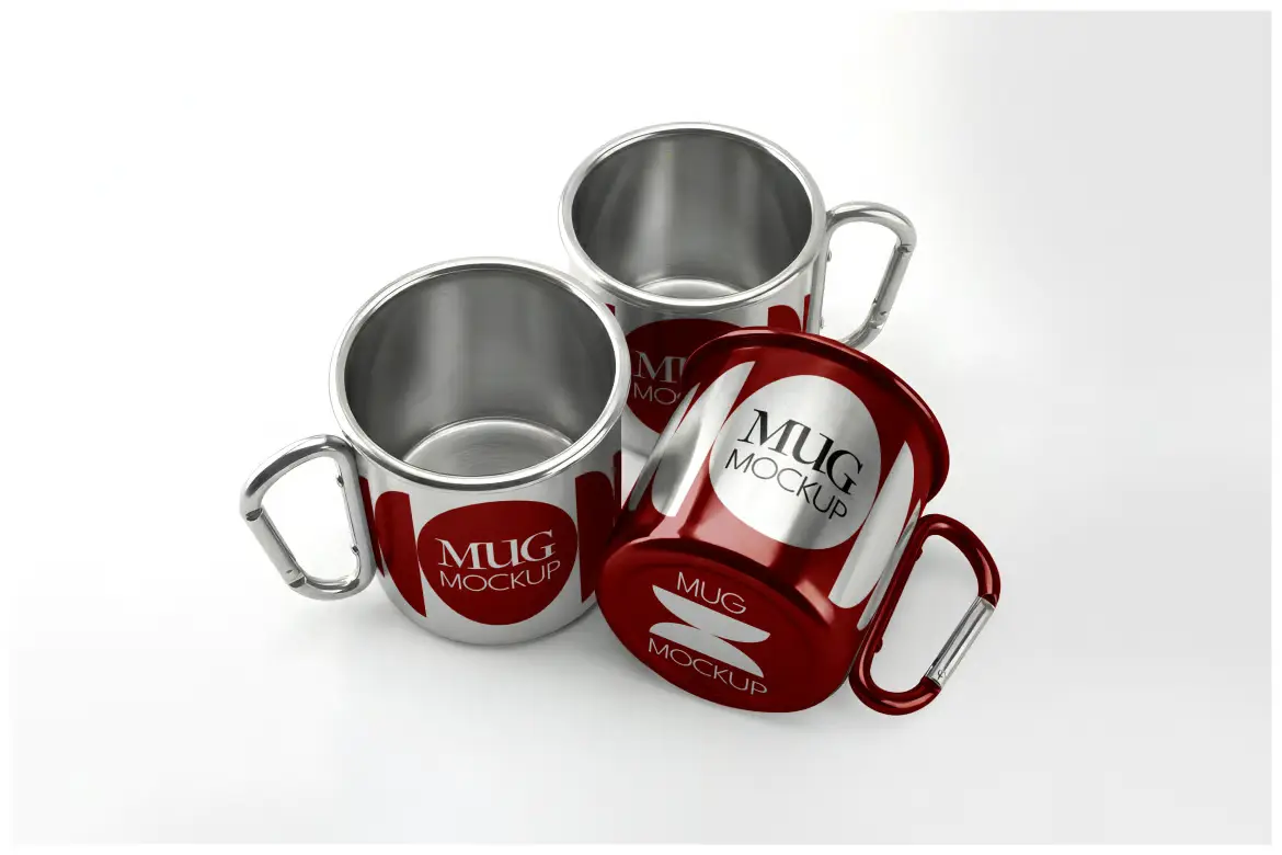 搪瓷杯样机PSD模板 Enamel Mug Mockup