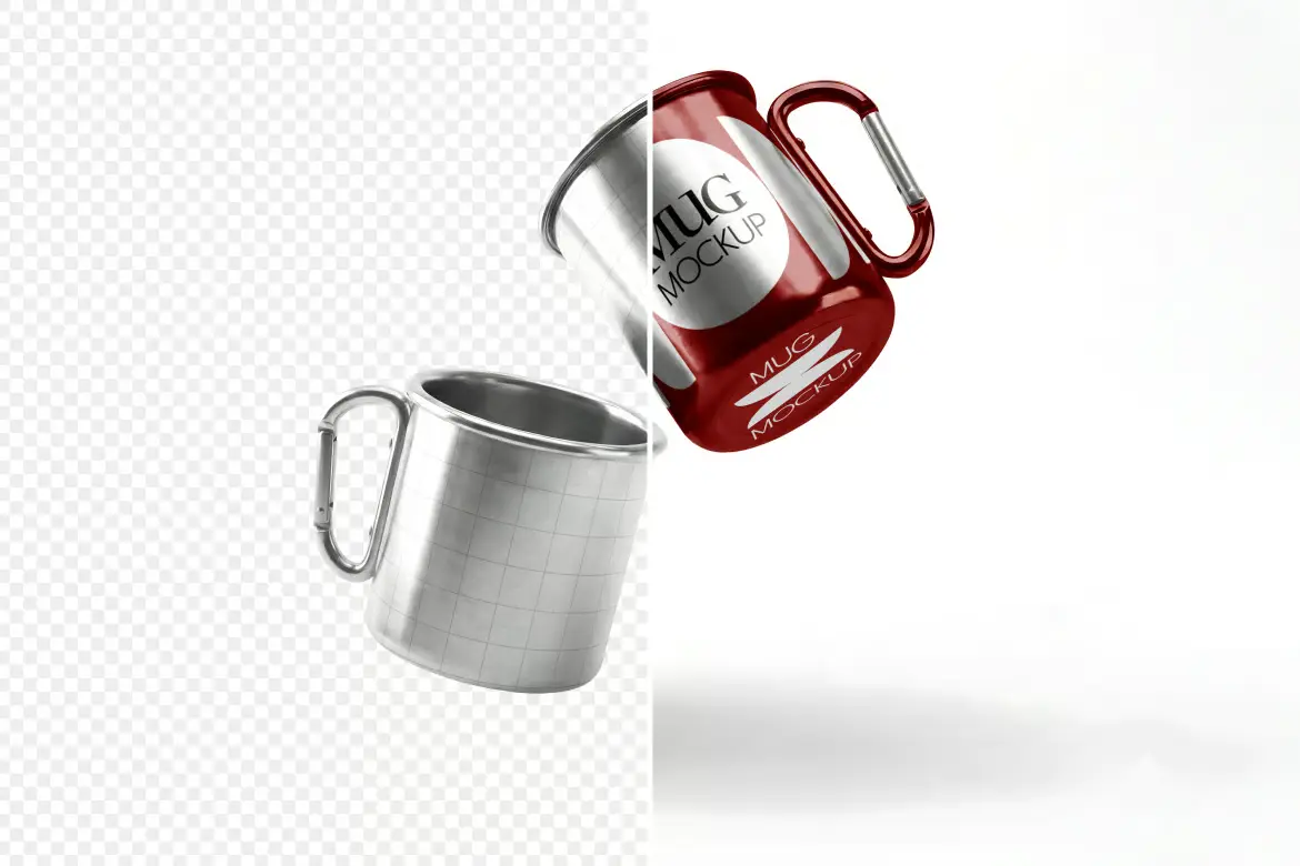 搪瓷杯样机PSD模板 Enamel Mug Mockup