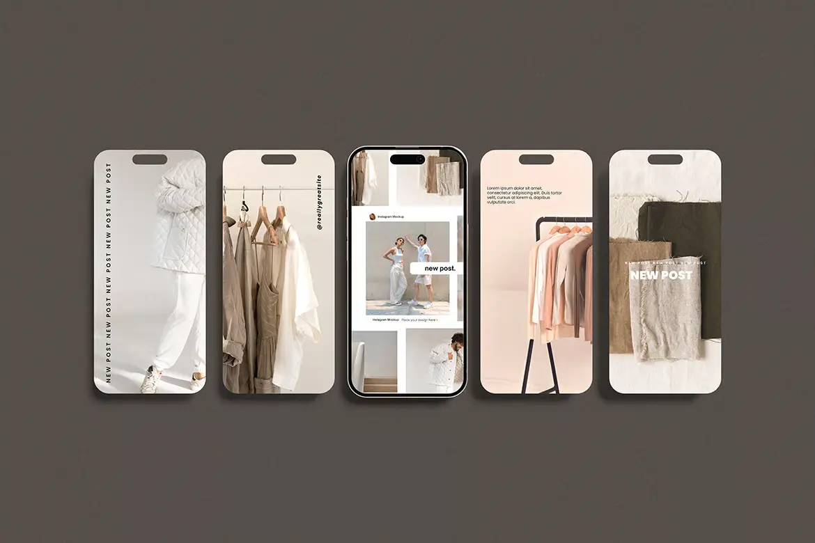 Instagram社交媒体样机PSD模板 Instagram Social Media Mockup