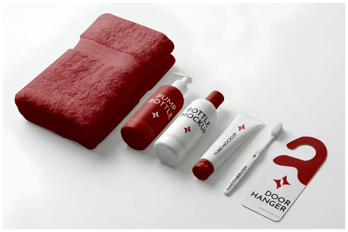 酒店品牌样机套装PSD模板 Hotel Branding Mockup Set