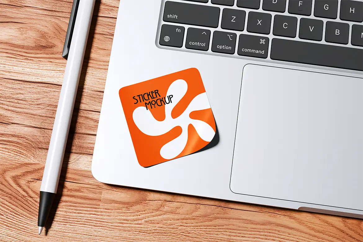 贴纸样机PSD模板 Sticker Mockup