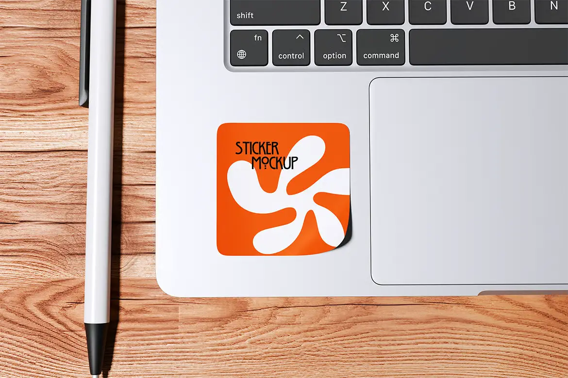 贴纸样机PSD模板 Sticker Mockup