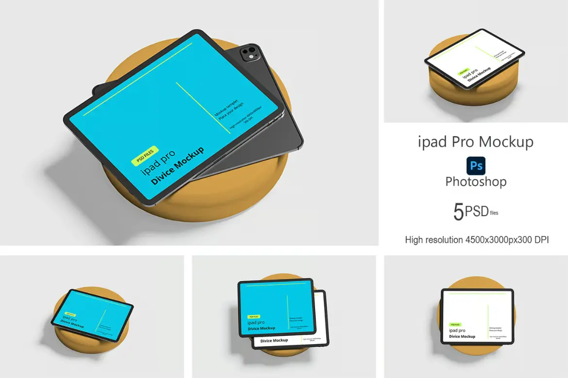 高清 iPad Pro 样机PSD模板 High Quality iPad Pro Mockup