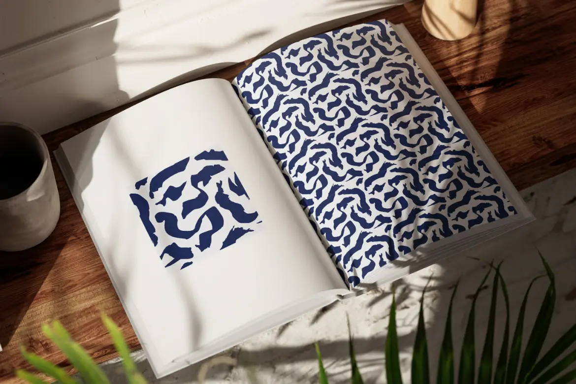 抽象画笔笔触无缝矢量图案素材 Abstract Pattern | Expressive Lines