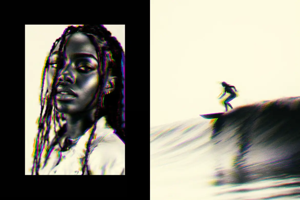 柔和故障特效PSD模板 Soft Glitch Effect