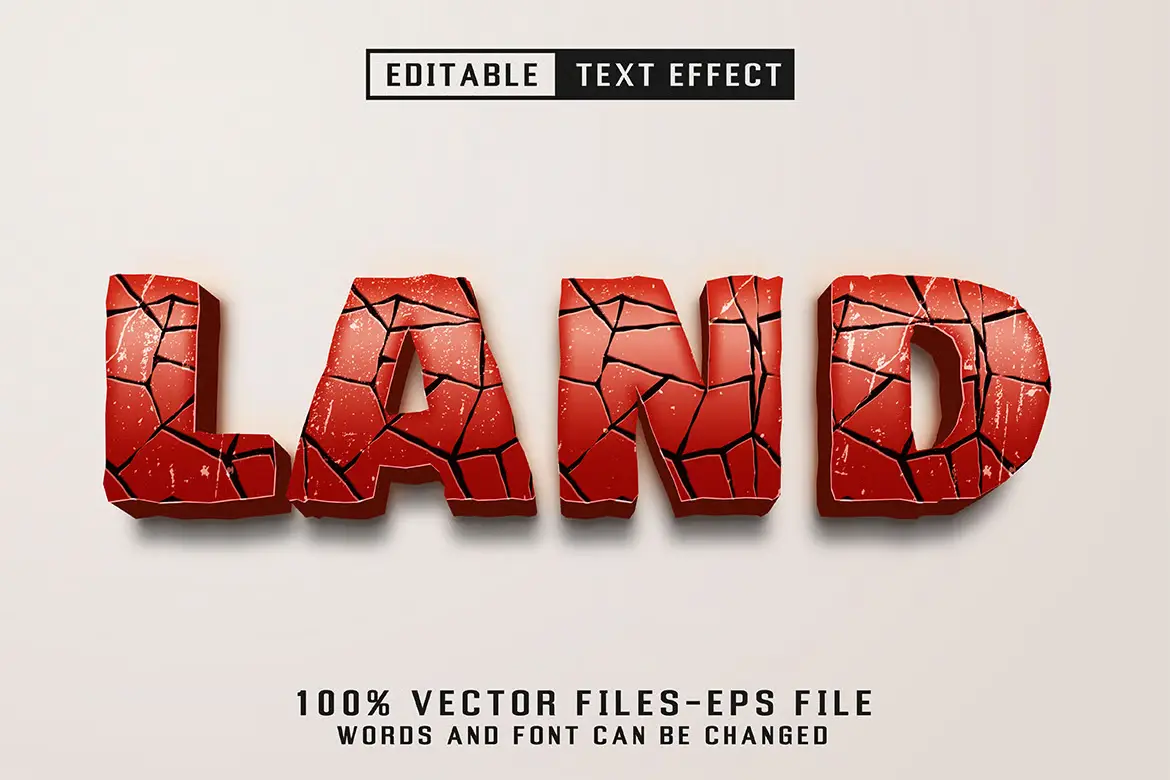碎裂故障可编辑文字矢量特效模板 Fail Editable Text Effect