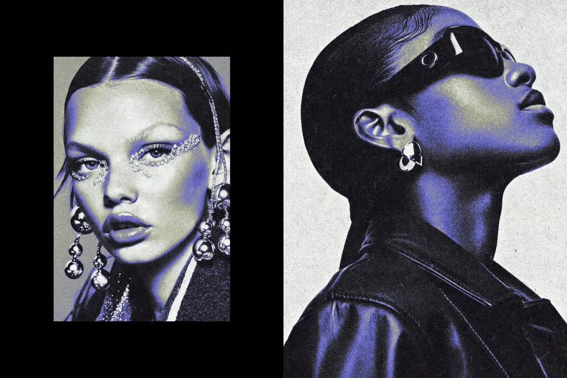 复古Risograph印刷照片特效PSD模板 Retro Risoprint Photo Effect
