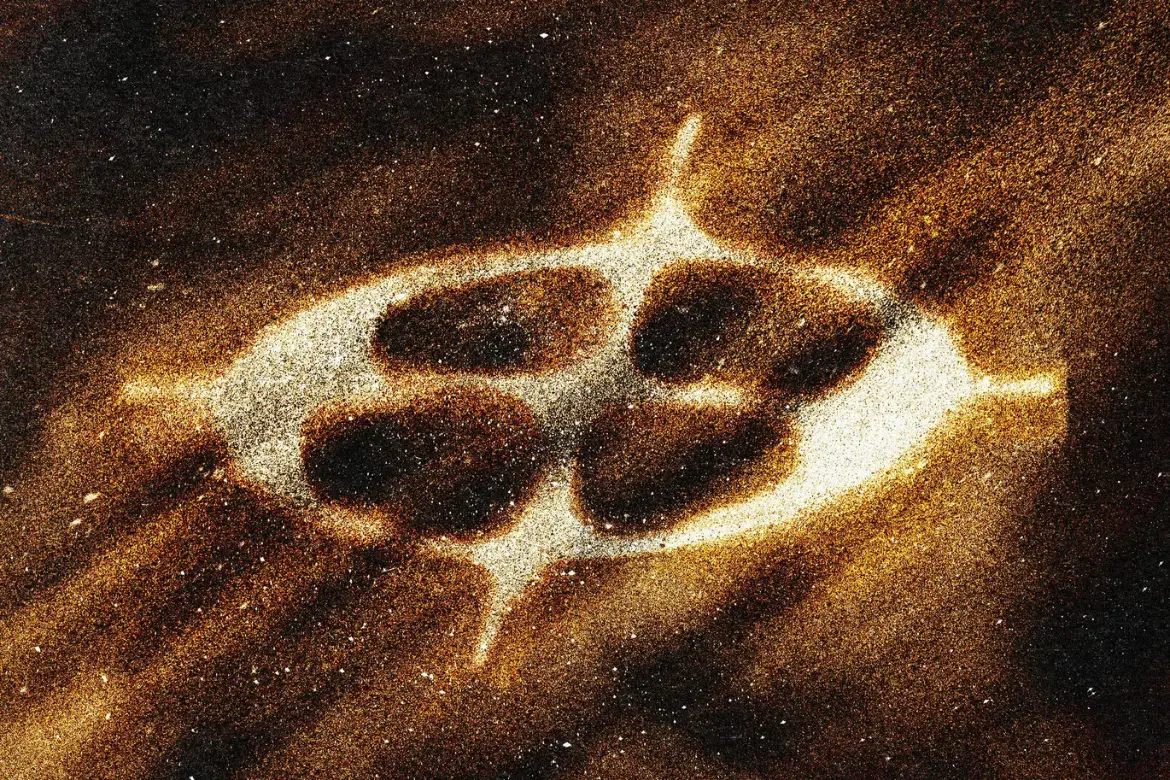 沙尘暴扭曲文字特效PSD模板 Sand Storm Distortion Text Effect