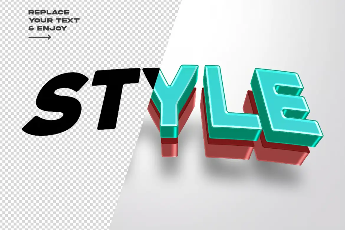 潮流风格可编辑文字特效PSD模板 Style Editable Text Effect Template