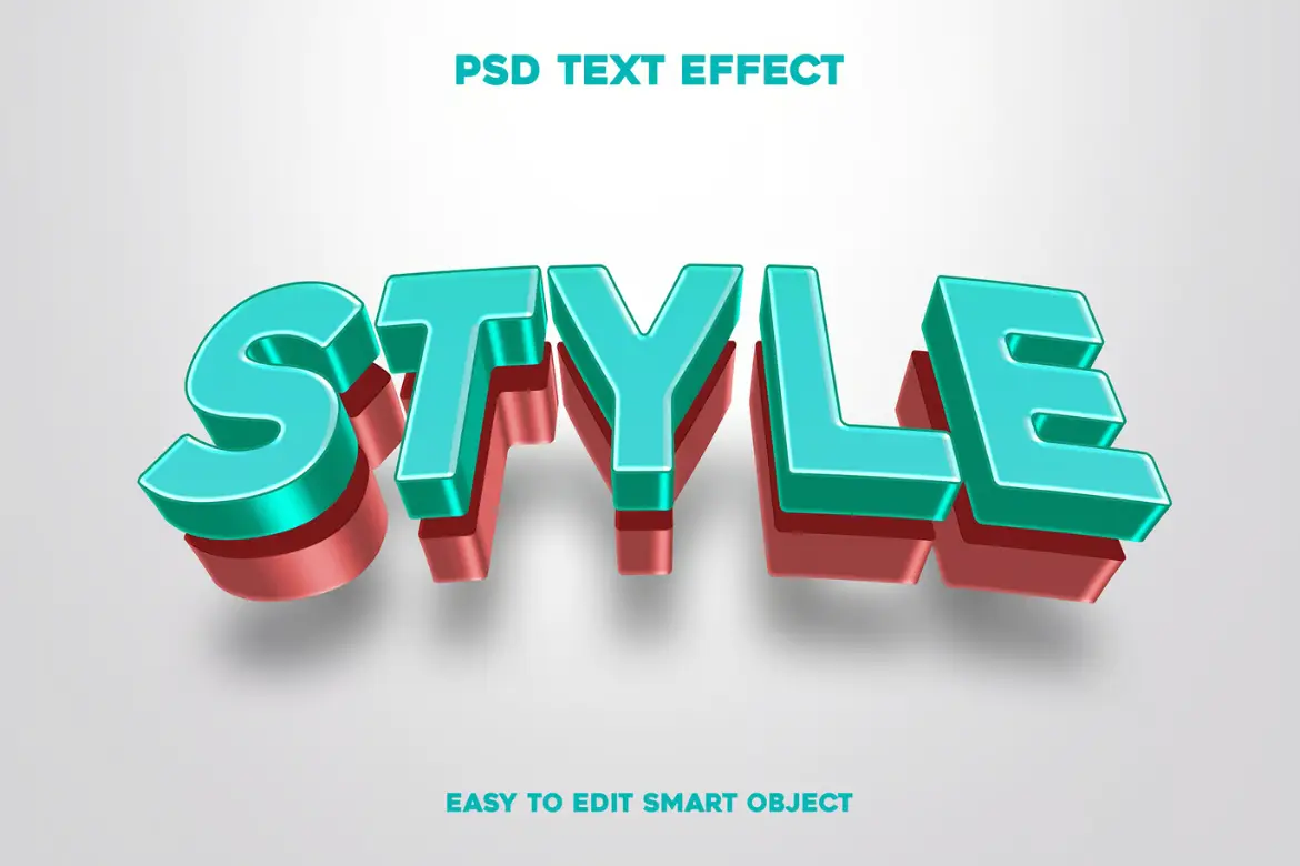 潮流风格可编辑文字特效PSD模板 Style Editable Text Effect Template