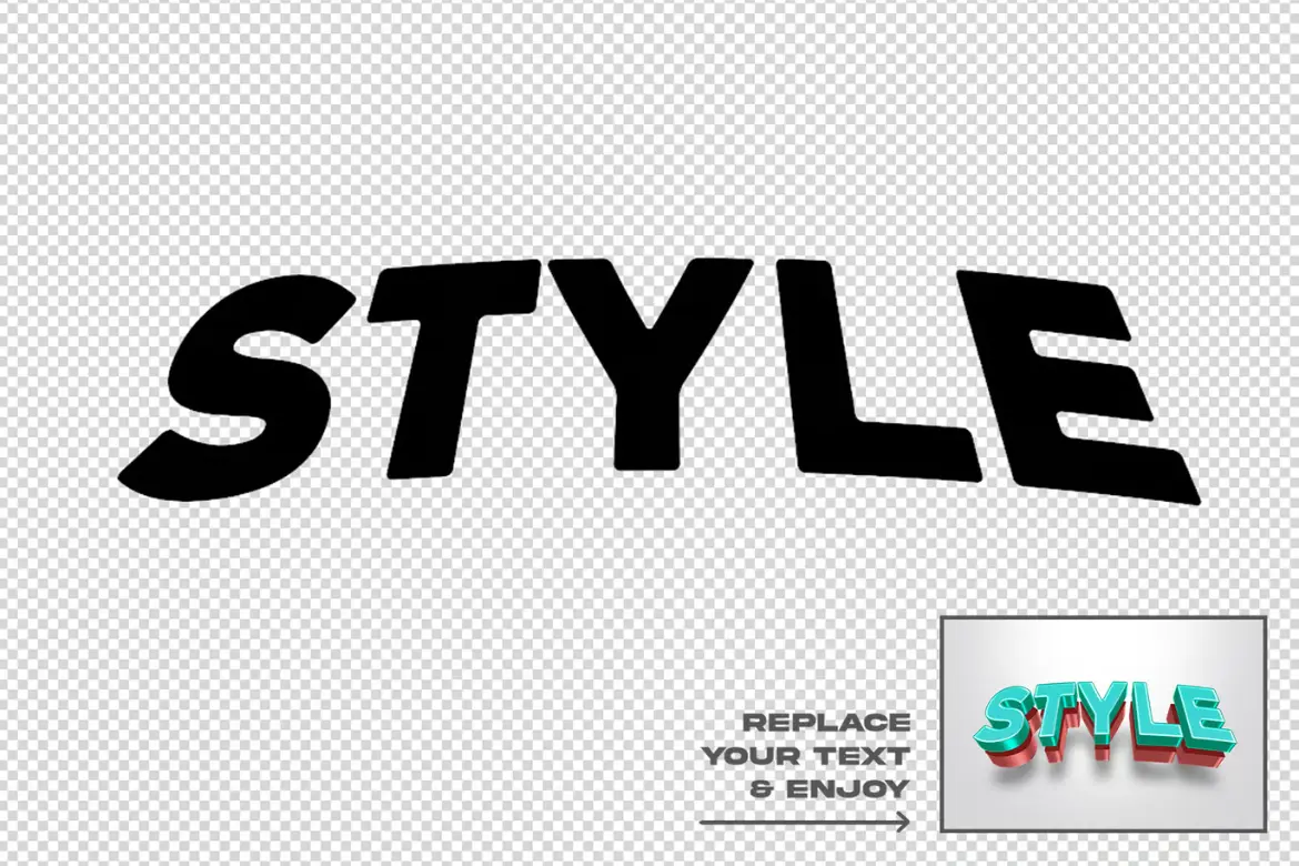 潮流风格可编辑文字特效PSD模板 Style Editable Text Effect Template