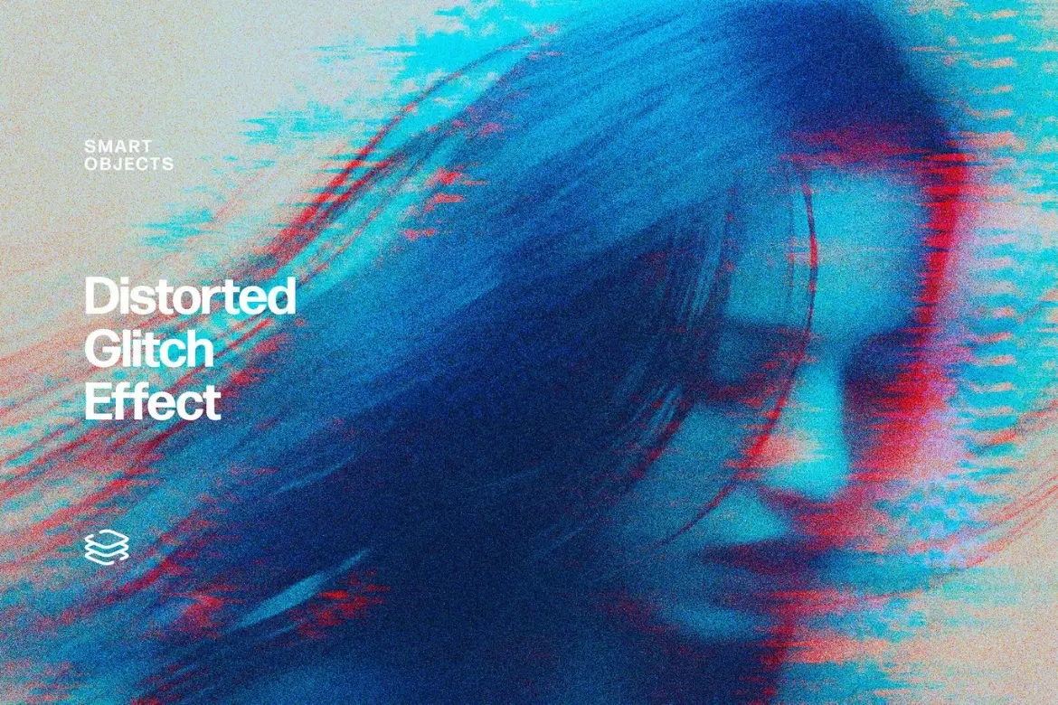 失真故障特效PSD模板 Distorted Glitch Effect