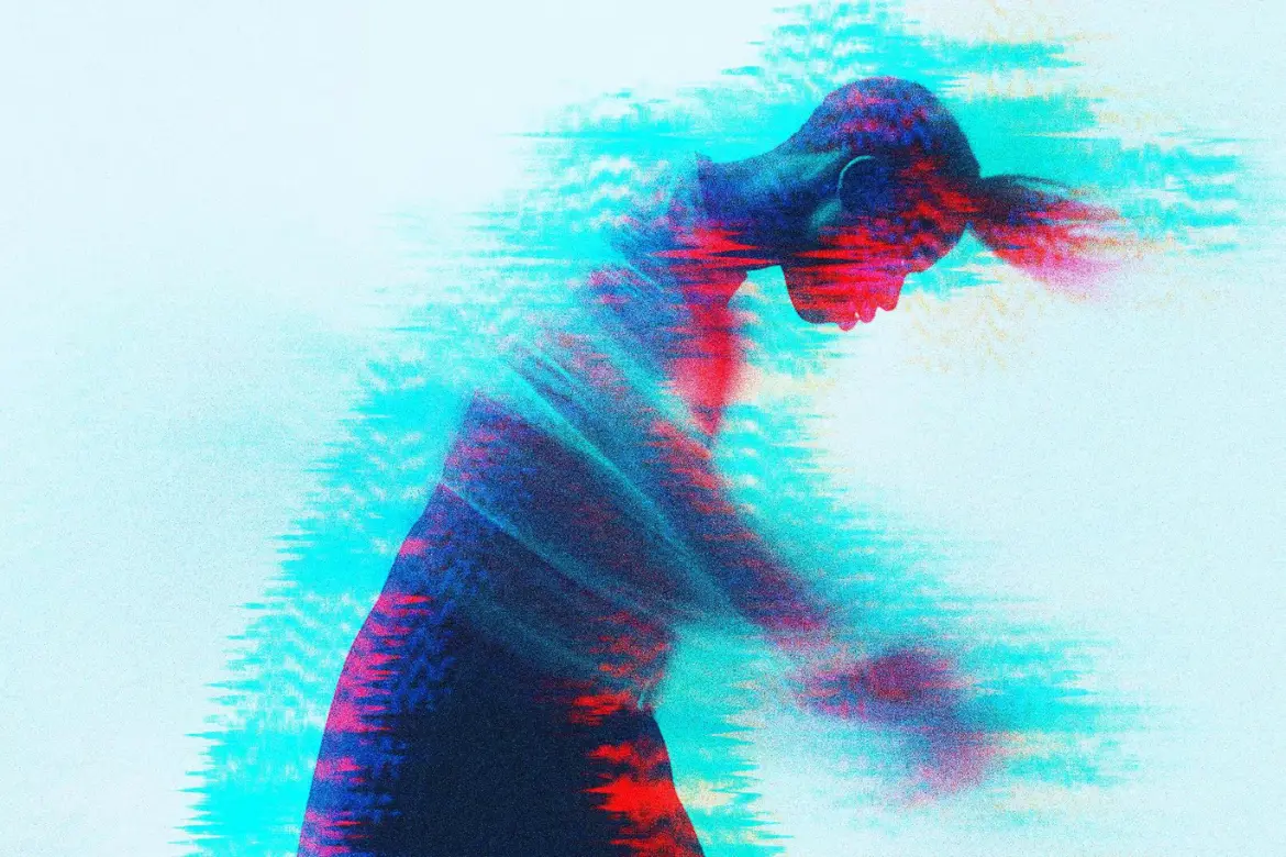 失真故障特效PSD模板 Distorted Glitch Effect