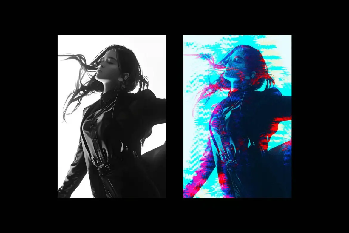 失真故障特效PSD模板 Distorted Glitch Effect