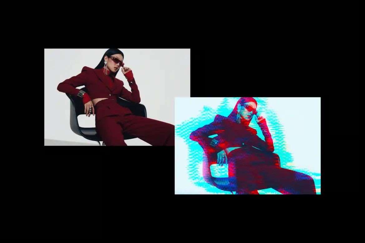 失真故障特效PSD模板 Distorted Glitch Effect