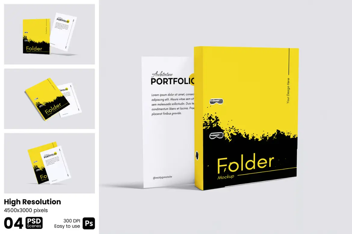 文件夹样机PSD模板 Folder Mockup