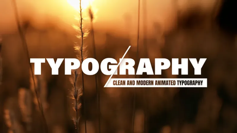 动态排版文字动画预设包