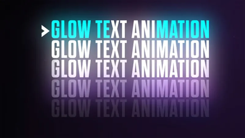 现代发光动态文字标题动画AE模板