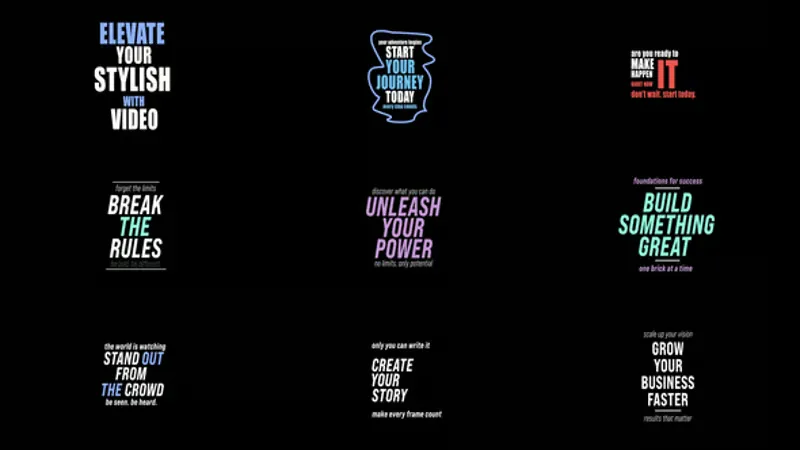 动态排版文字动画PR模板