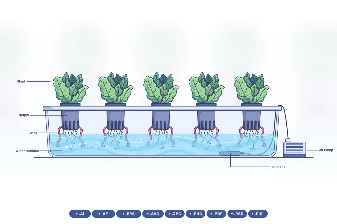 植物根系增氧图解素材