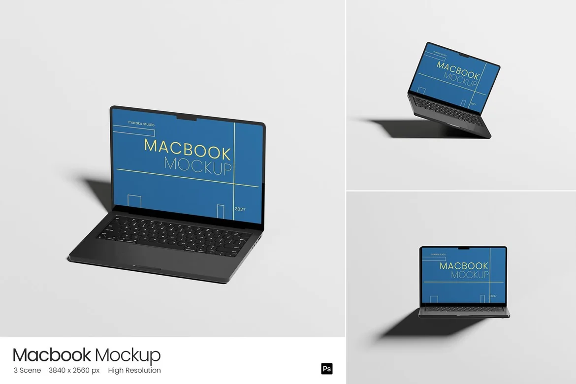 MacBook电脑 PSD样机素材