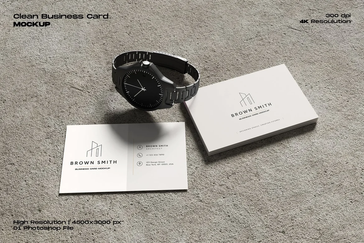 简洁商务名片个人品牌 PSD样机素材