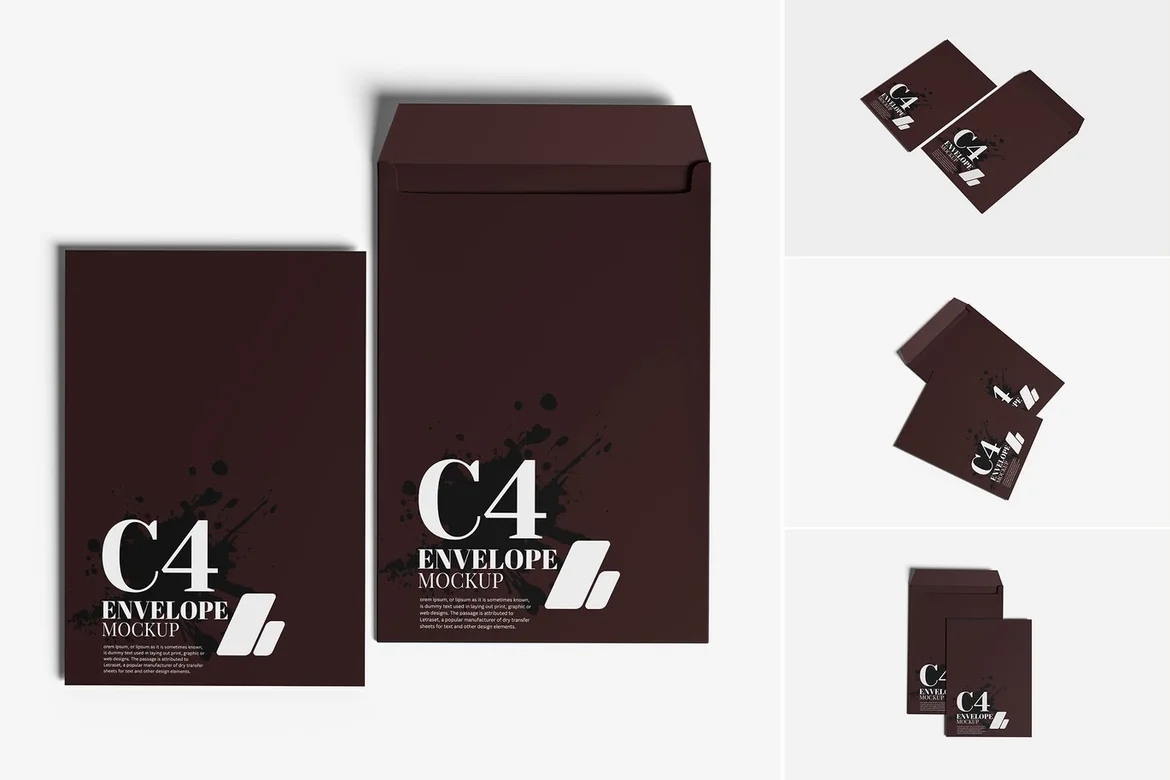 C4信封 PSD样机素材