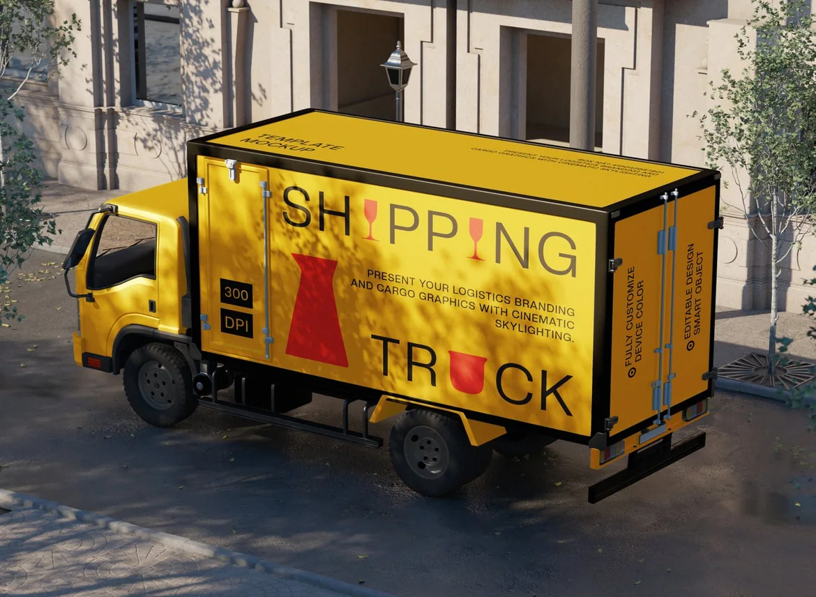 运输卡车 PSD样机素材