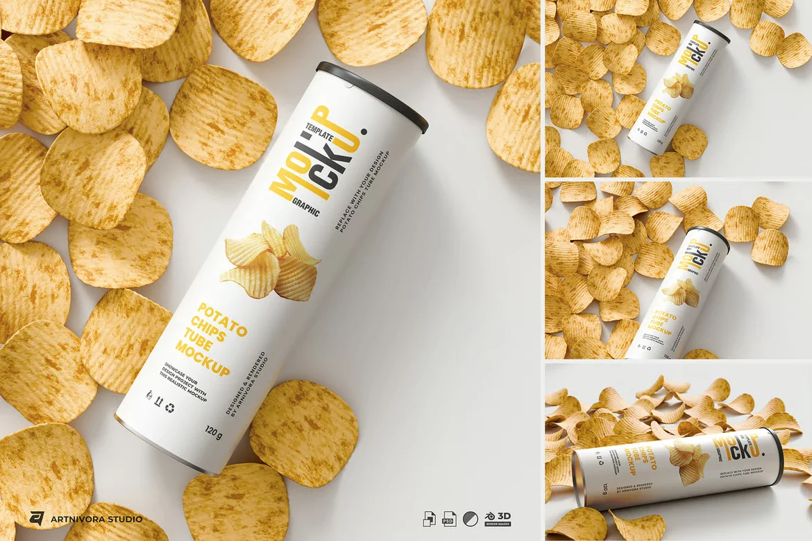 薯片筒样机 2 PSD样机素材