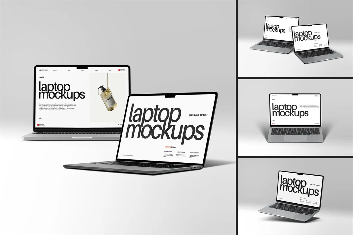 笔记本电脑 PSD样机素材
